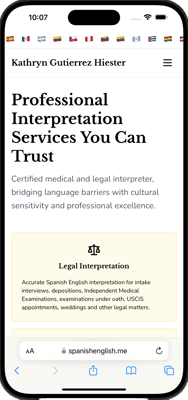 Spanish Interpeter Mobile Experience