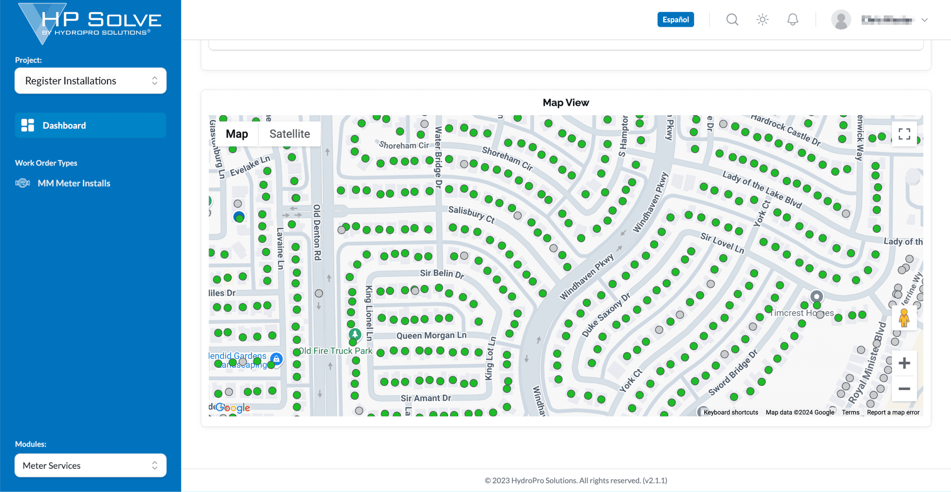 HP Solve Meter Installation Dashboard