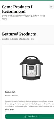 Example Storefront Mobile Experience