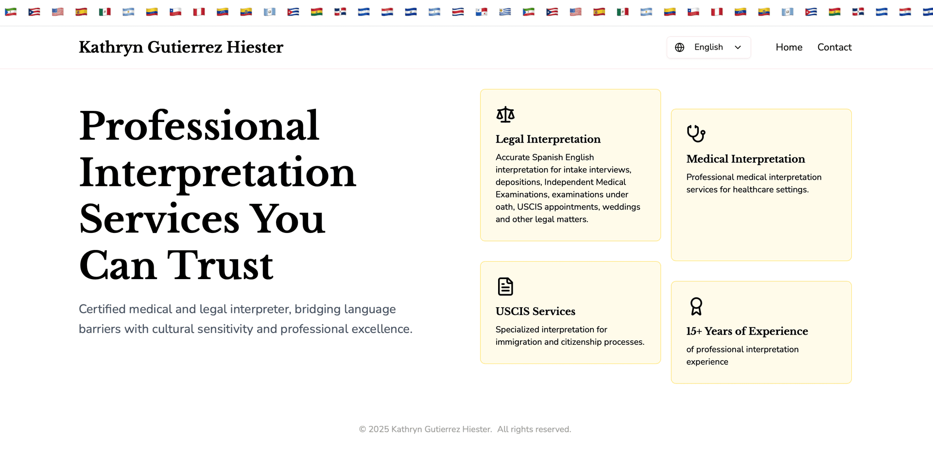 Spanish Interpeter Web Site