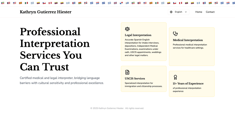 Spanish Interpeter Web Site